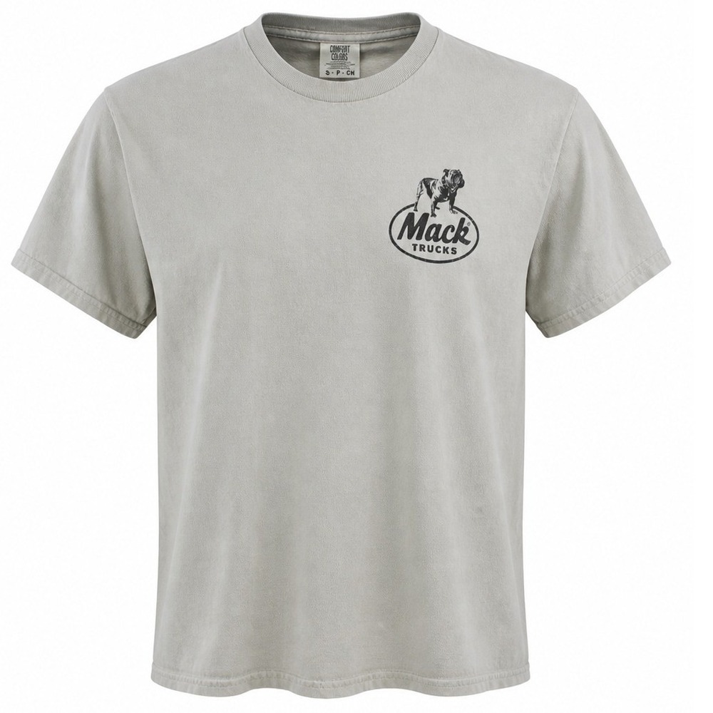 Mack Trucks T-Shirt Mens S Graphic Logo Grey Solid Regular Fit Modern